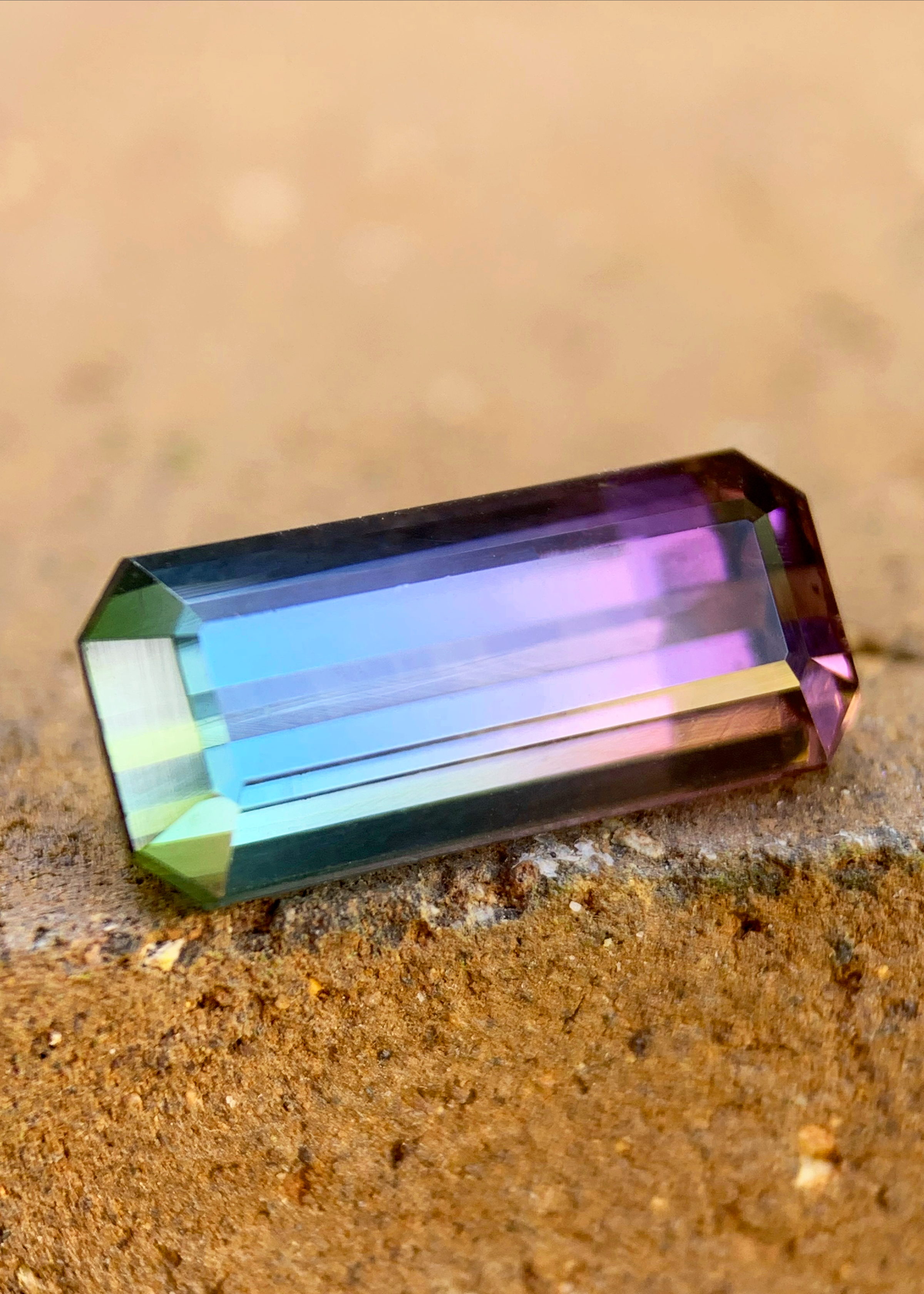 Natural tourmaline gemstone — bi-color, watermelon, and paraíba hues — ethically sourced by CBQ International.