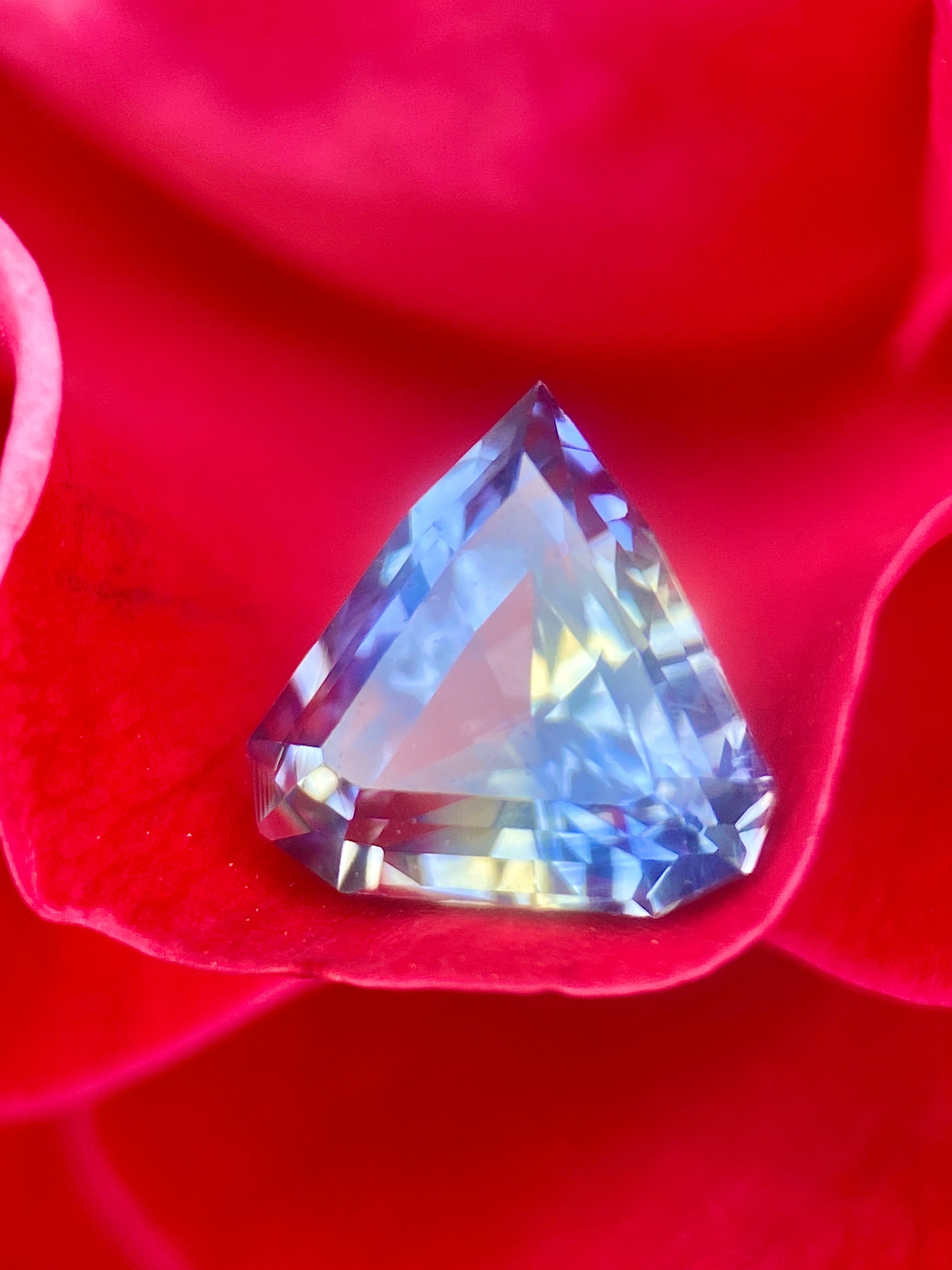 Ethically sourced Sri Lankan sapphire — cornflower blue and pastel hues — unheated gem by CBQ International.