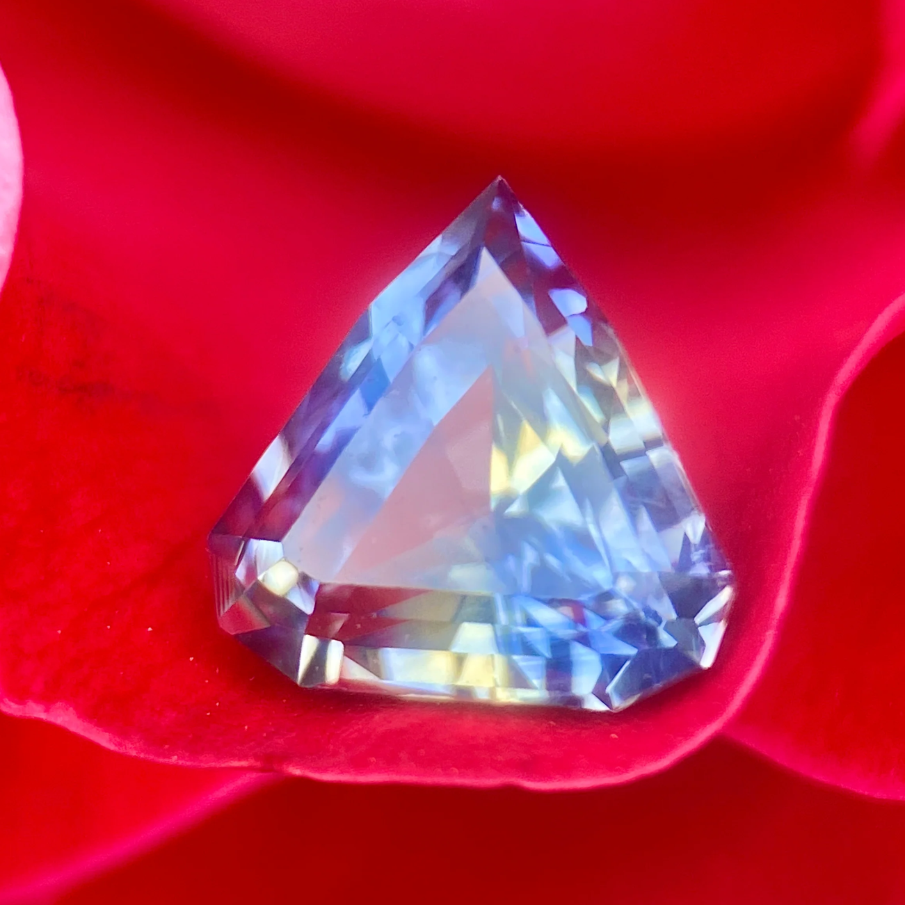 Ethically sourced Sri Lankan sapphire — cornflower blue and pastel hues — unheated gem by CBQ International.