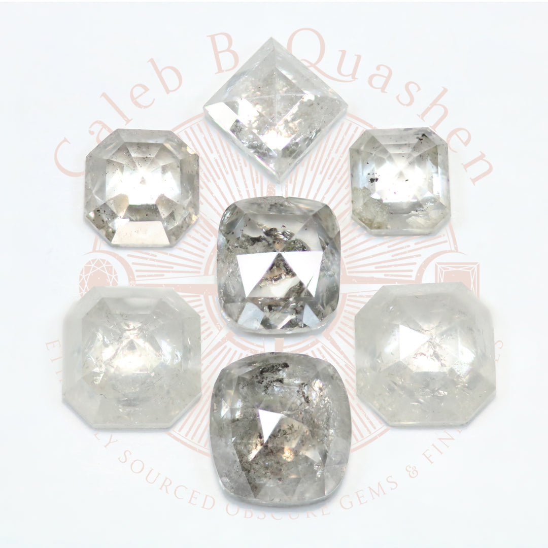 Salt and Pepper diamond — ethically sourced natural gem with carbon inclusions and raw cosmic beauty.