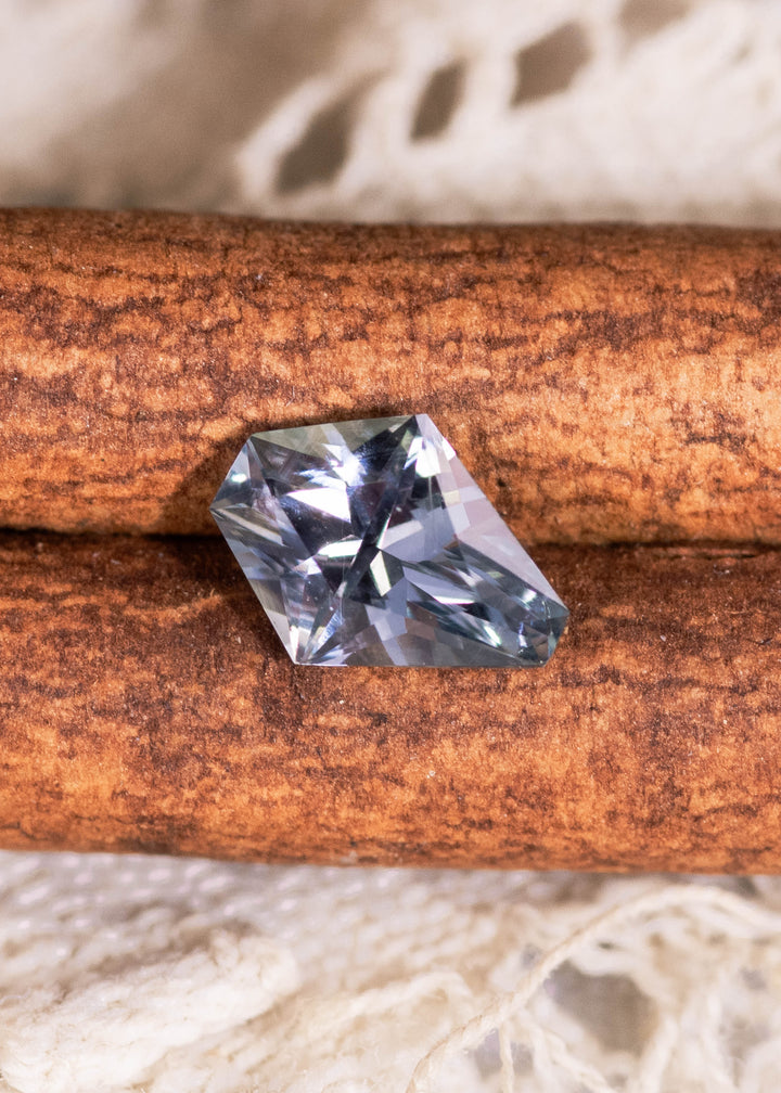 0.64CT Sapphire: Teal Blue Gray Modified Kite Cut
