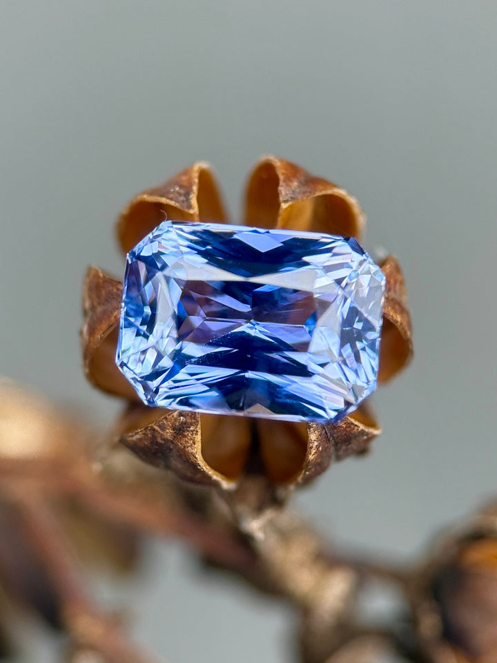 3.16CT Sapphire: Cornflower Blue Precision Custom Radiant Cut