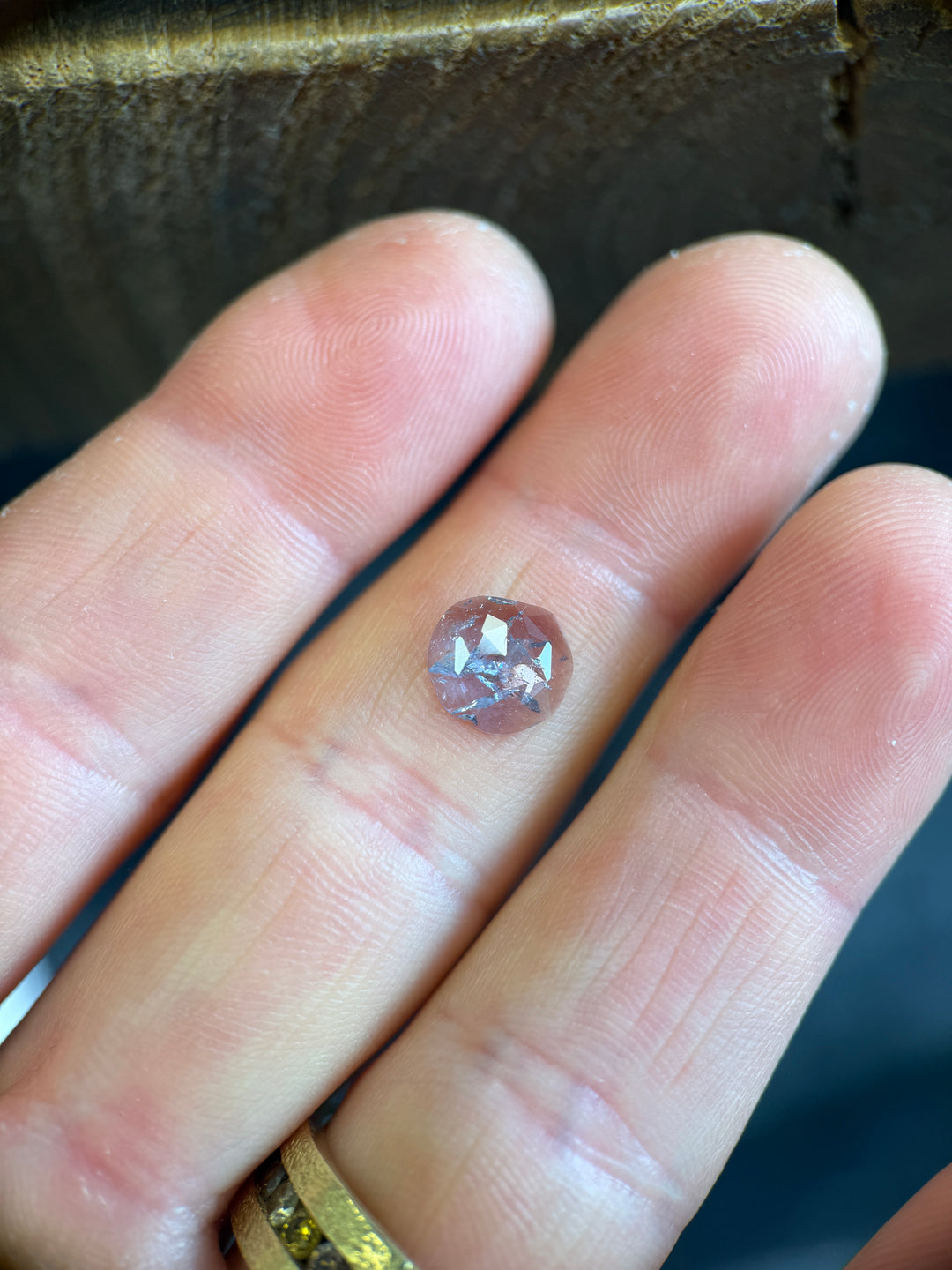 1.55CT Sapphire: Lavender Blue Low Profile Rose Cut