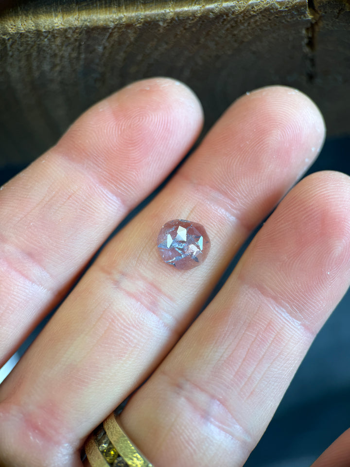 1.55CT Sapphire: Lavender Blue Low Profile Rose Cut