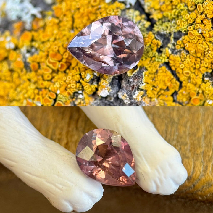1.04 carat sapphire from Umba River with color change from earthy mauve to mauve red