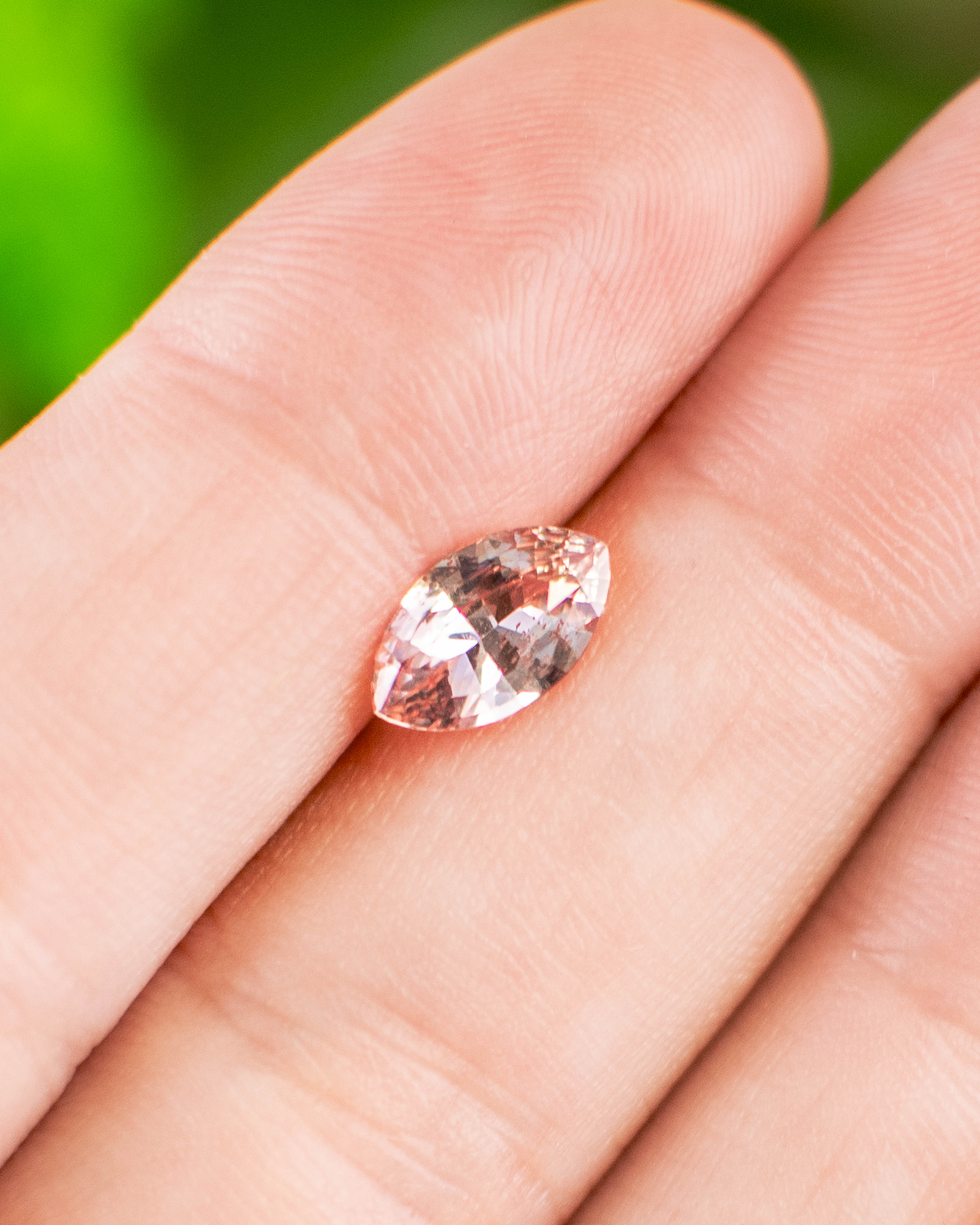 1.32CT Sapphire: Salmon Peach Pink Precision Marquise Mixed Cut