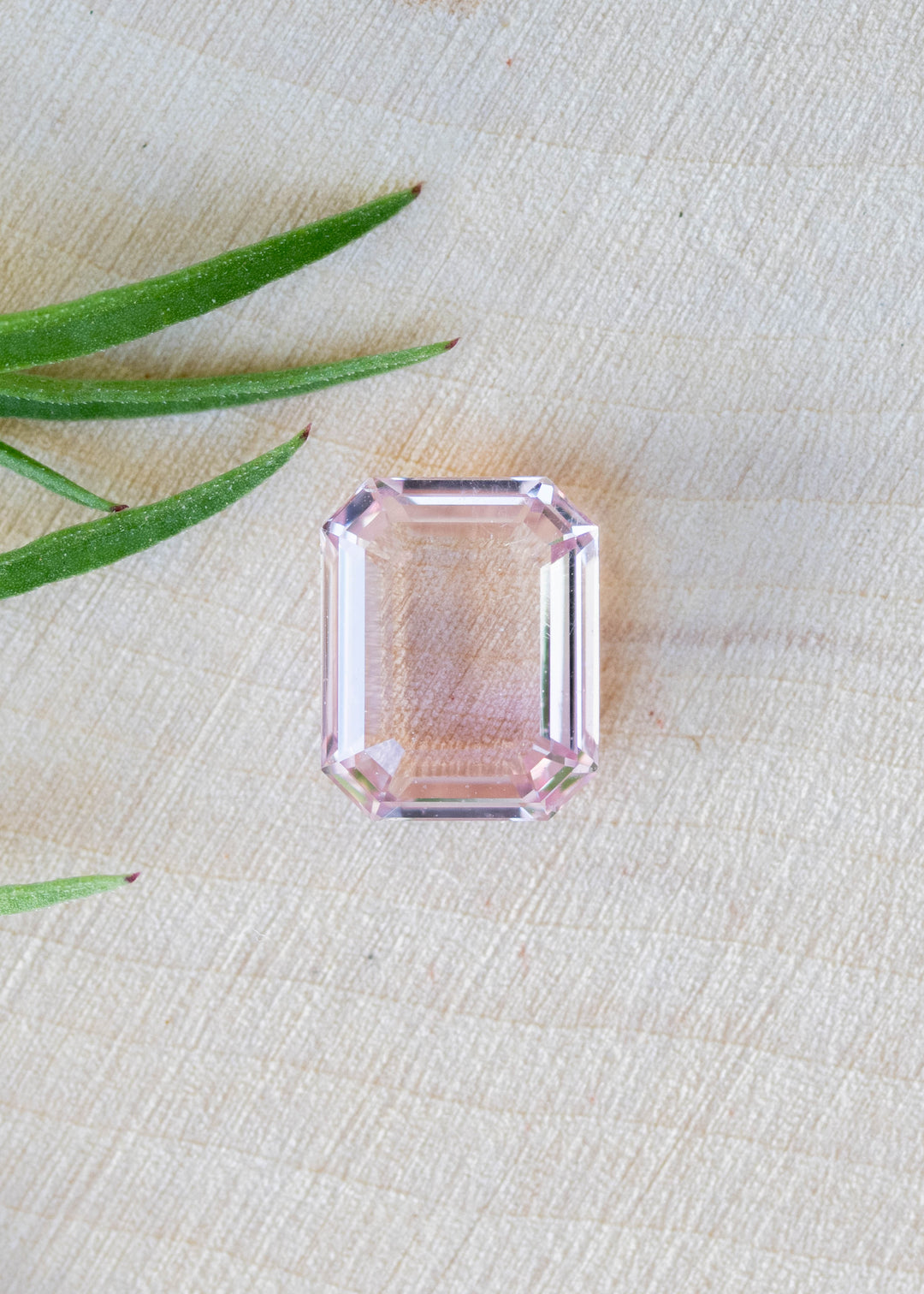 1.50CT Sapphire: Ballet Pink Peach Octagonal Portrait Cut