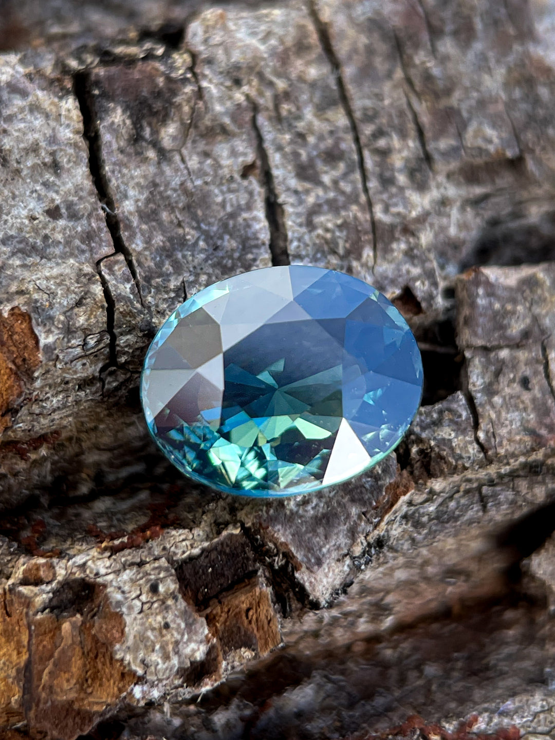 A stunning 1.72-carat sapphire with a mix cut oval shape.