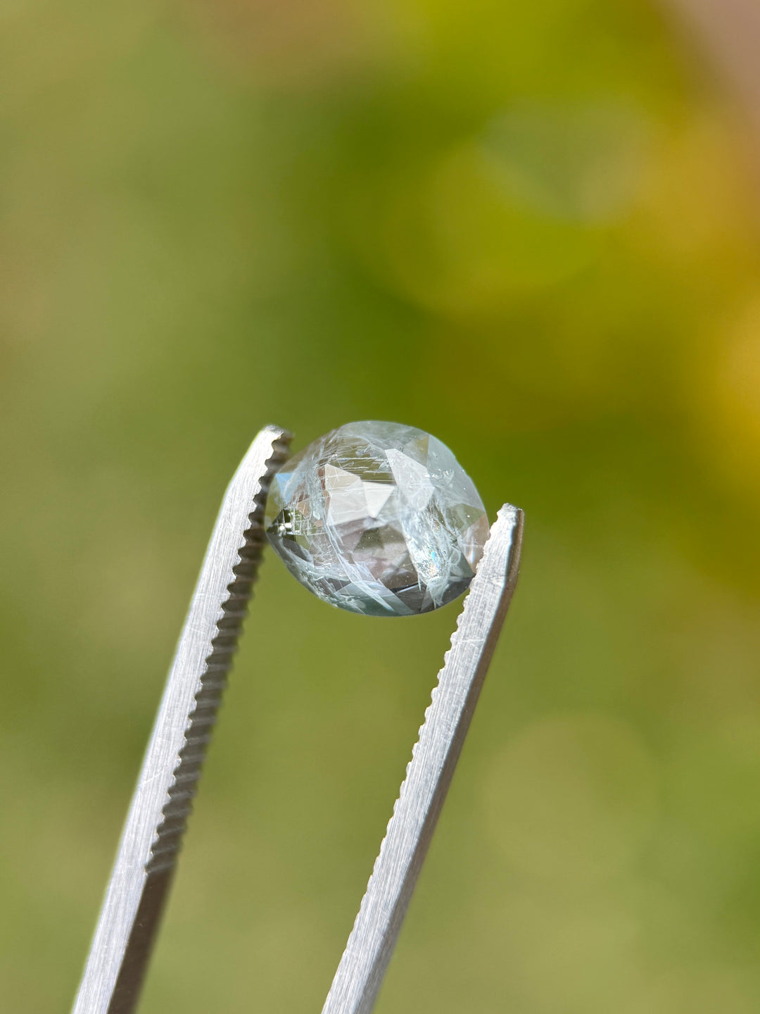 3.10CT Sapphire: Steel Blue Grey to Violet Organic Rose Cut