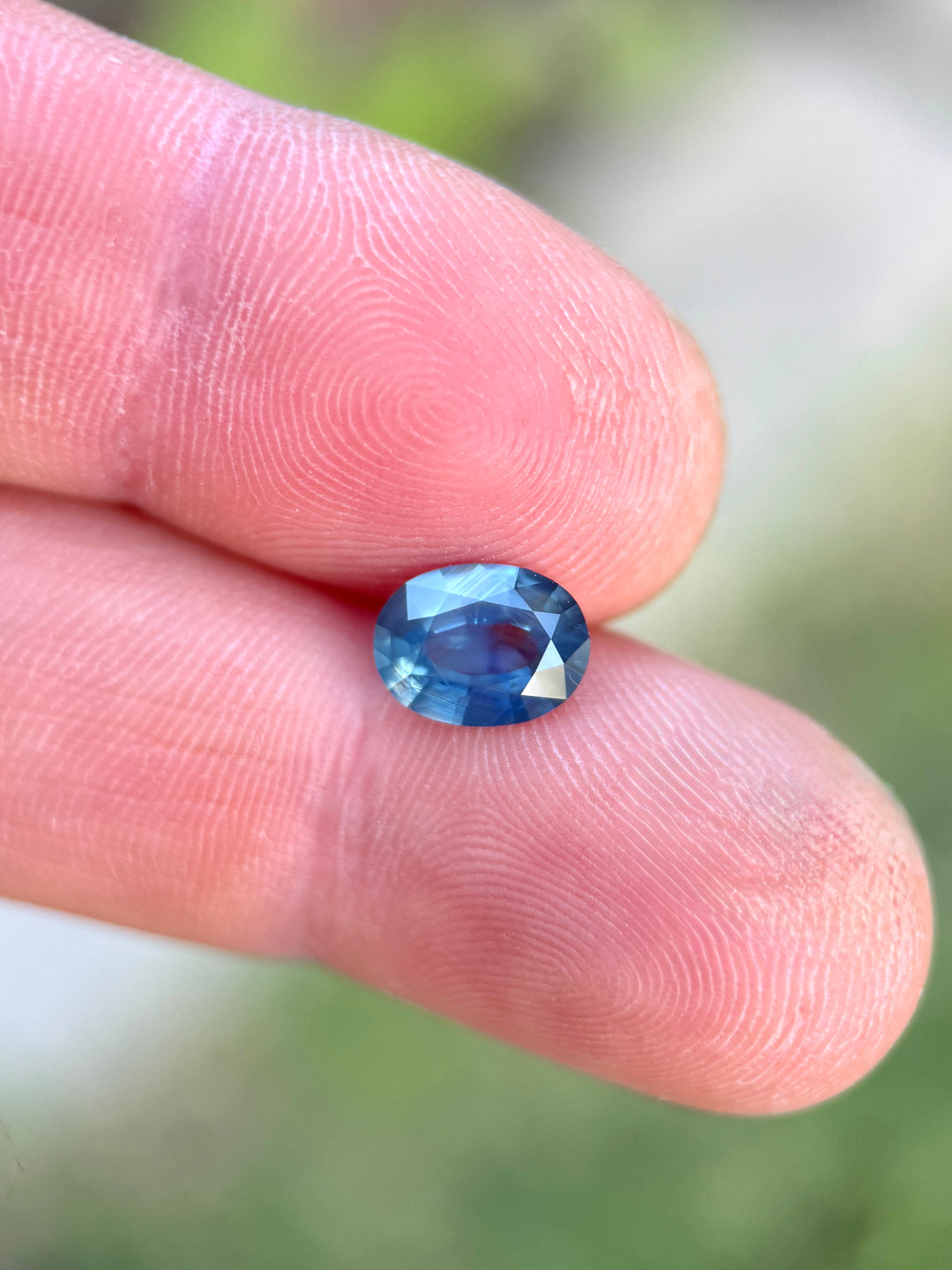 1.81CT Sapphire: Deep Oceanic Greyish Blue Oval Mix Cut