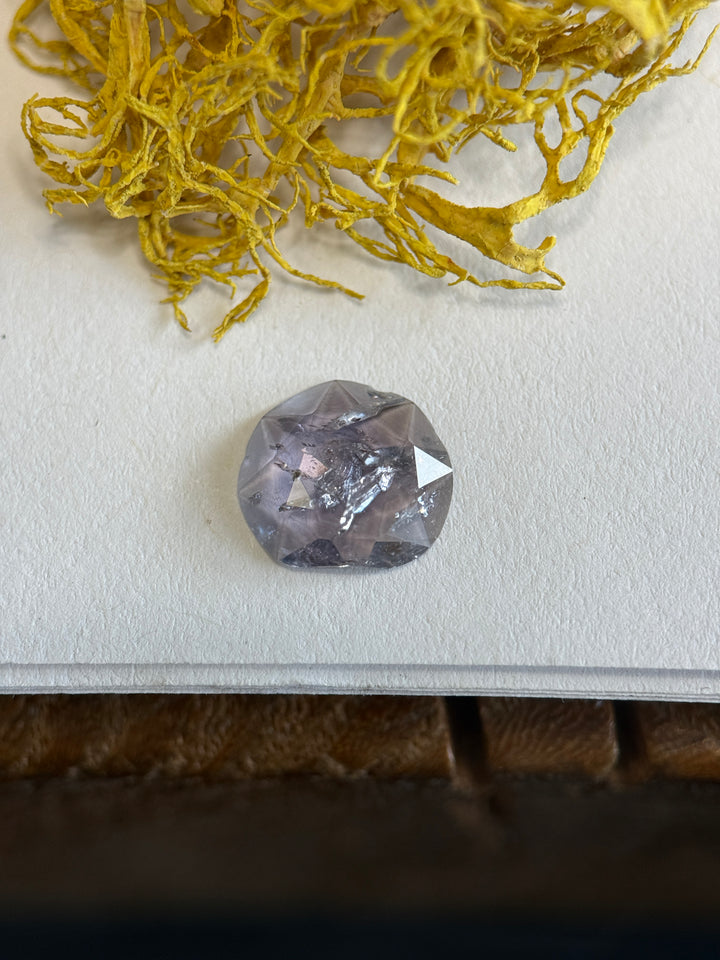 1.55CT Sapphire: Lavender Blue Low Profile Rose Cut