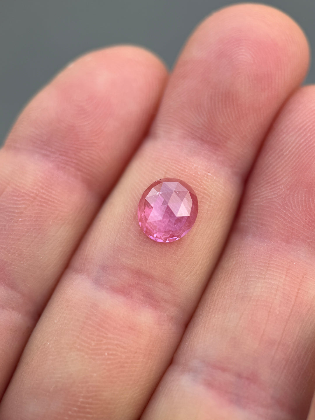 1.93CT Sapphire: Vivid Hot Pink Precision Oval Rose Cut