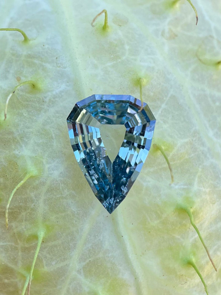 Color Change Sapphire from Gray to Violet, Modified Geometric Step Cut Portrait Pear, 2.51 Carats, 10.13 x 8.82 x 3.17 mm, Ethically Sourced from Sri Lanka, No Treatment, Priced at $3825.00