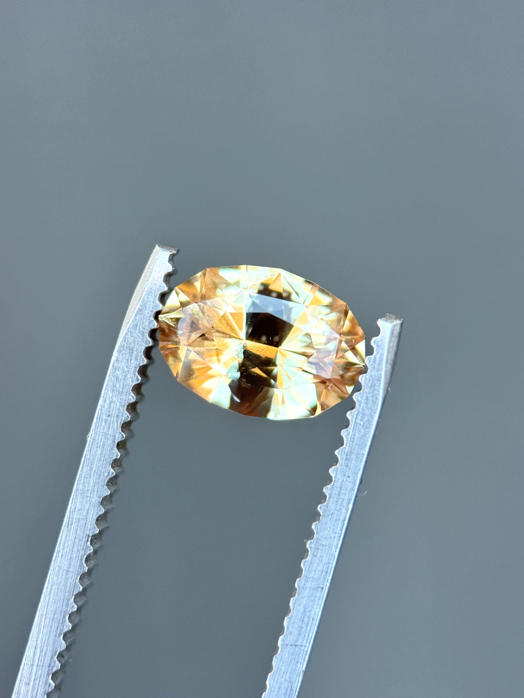 2.43CT Sapphire: Rosy Champagne Precision Custom Oval Brilliant Cut