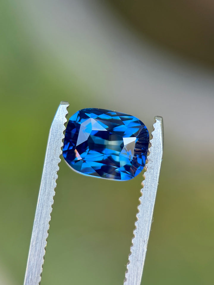 3.03CT Sapphire: Royal Blue Yellow Parti Precision Elongated Cushion Mix Cut