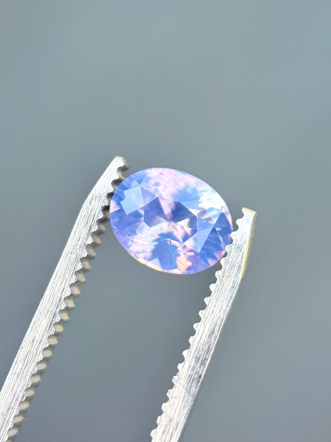 1.53CT Sapphire: Opalescent Purplish Violet Precision Oval Mix Cut