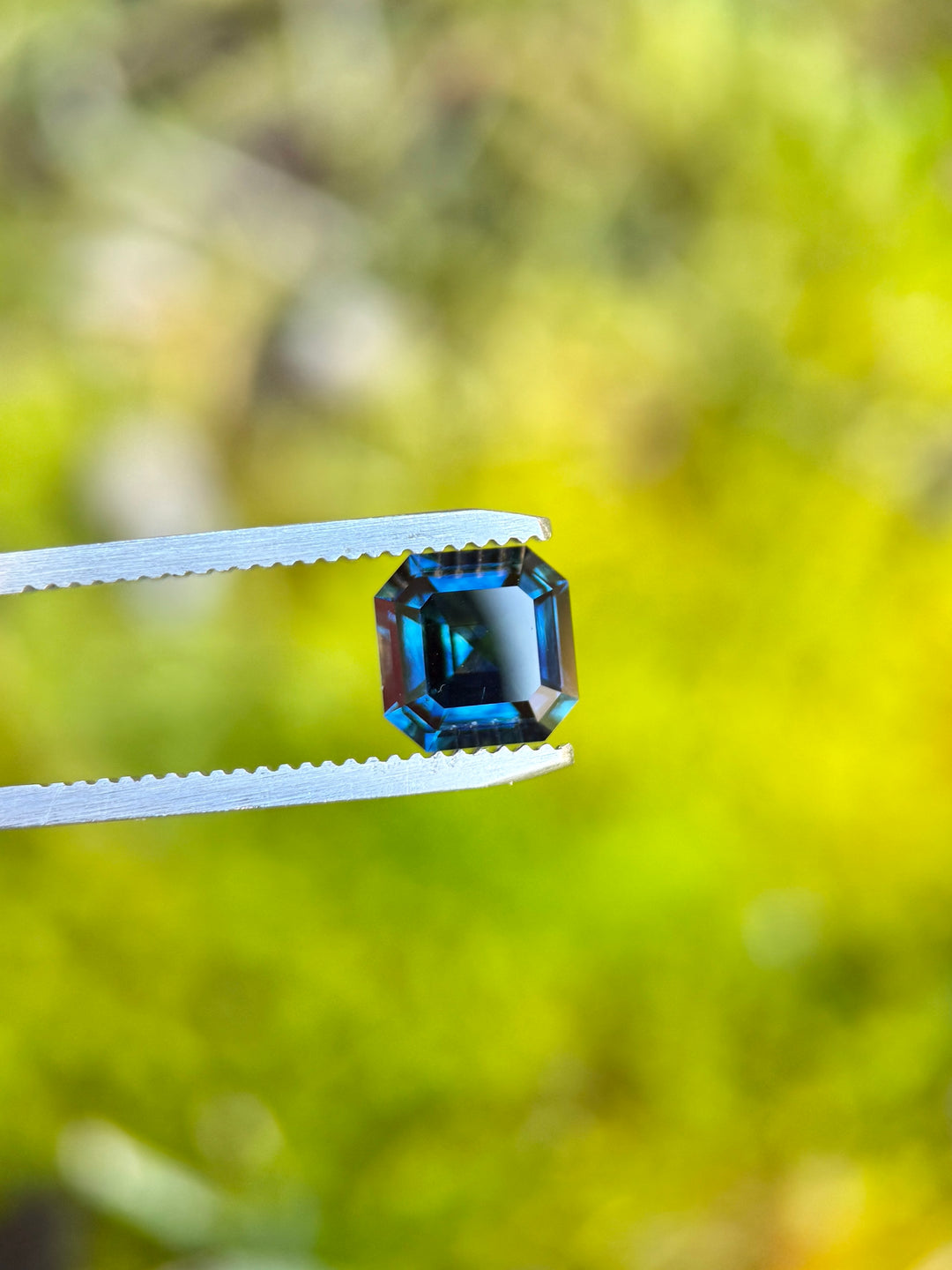 2.54CT Sapphire: Deep Oceanic Vivid Teal Blue Asscher Cut