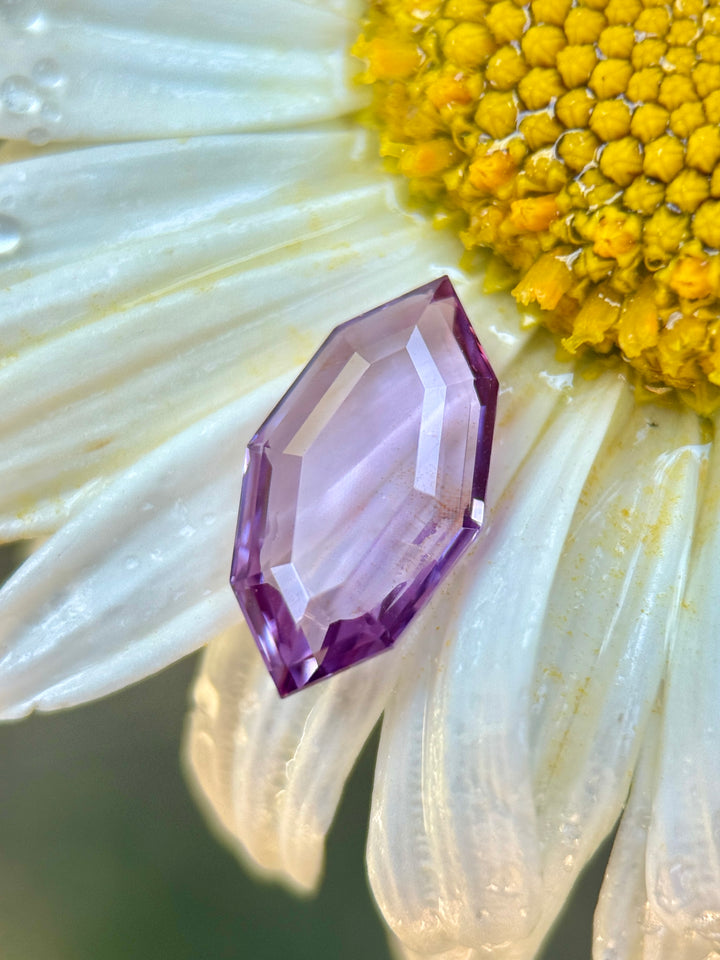 1.85CT Sapphire: Violet Purple Custom Antique Style Geometric Marquise Portrait Cut