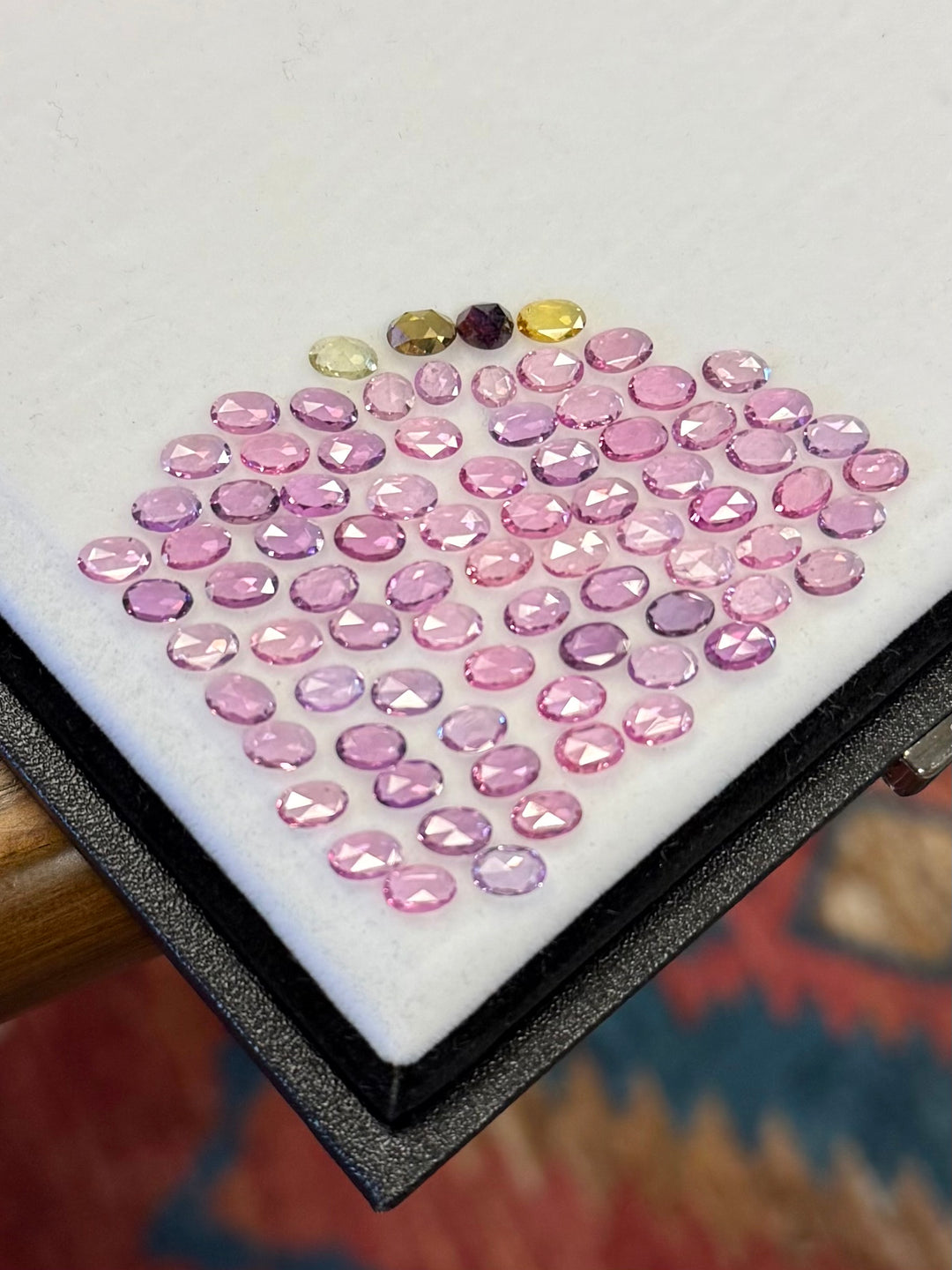 27.94CTW Sapphire: Purple Pink Oval Rose Cut Lot