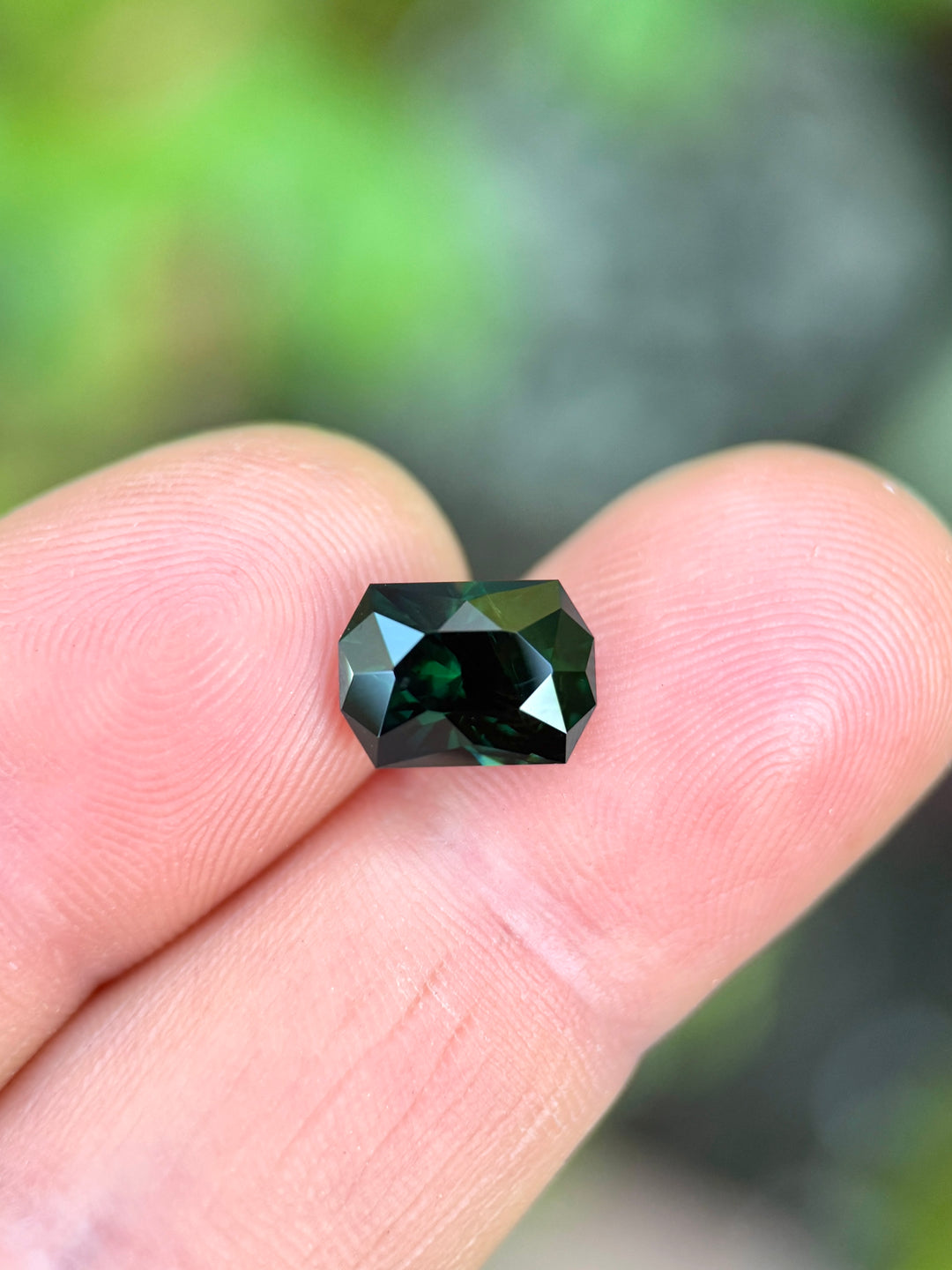 4.34CT Sapphire: Deep Teal Blue Green Precision Custom Octagon Brilliant Cut
