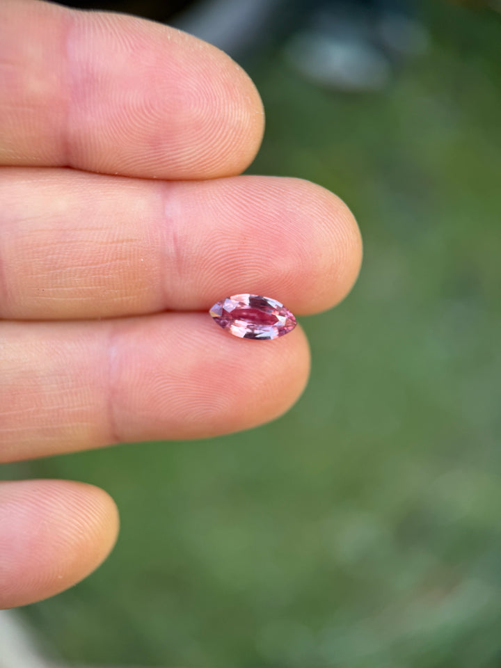 2.00CT Sapphire: Vibrant Sunset Orange Pink Padparadscha Marquise Mixed Cut