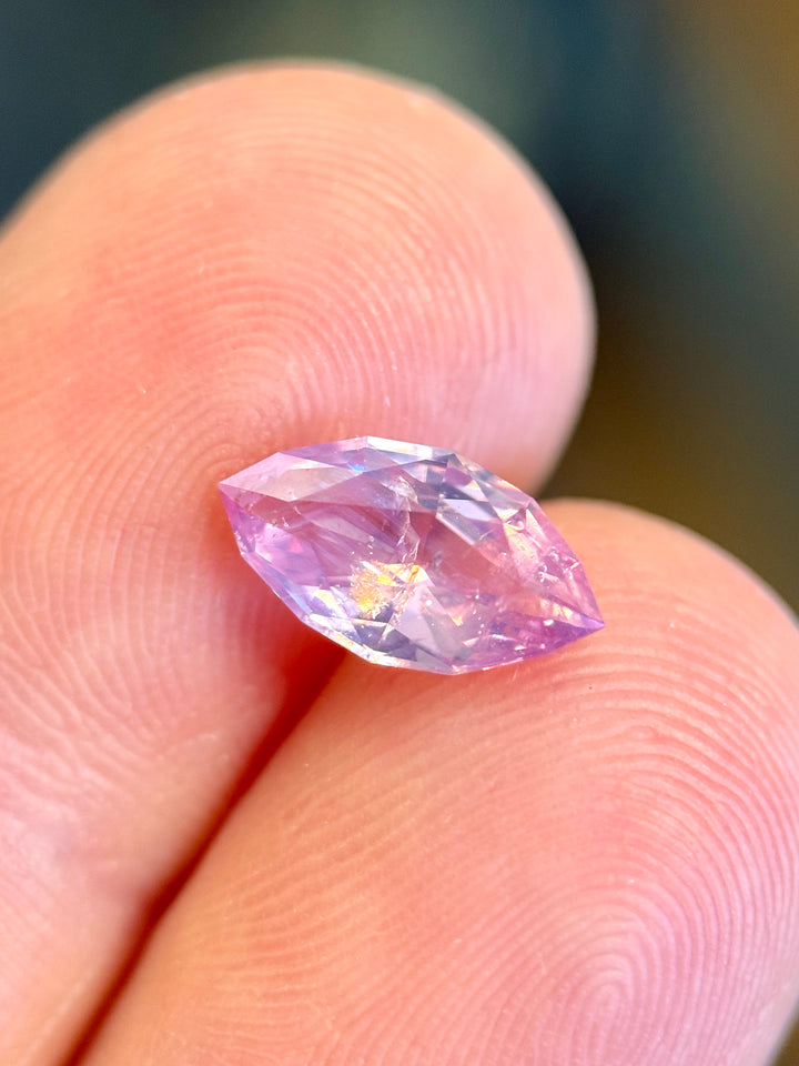 2.00CT Sapphire: Opalescent Padparadscha Precision Custom Marquise Mixed Cut