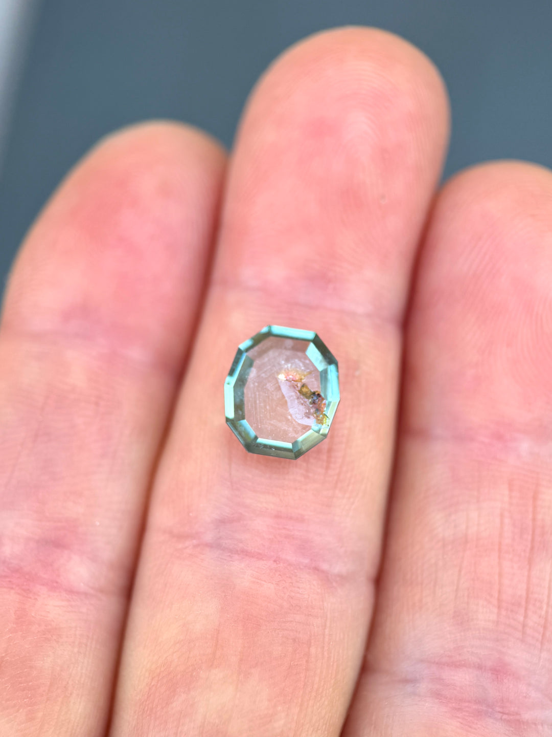 2.48CT Sapphire: Celestial Glacier Vivid Teal Blue Precision Custom Portrait Cut