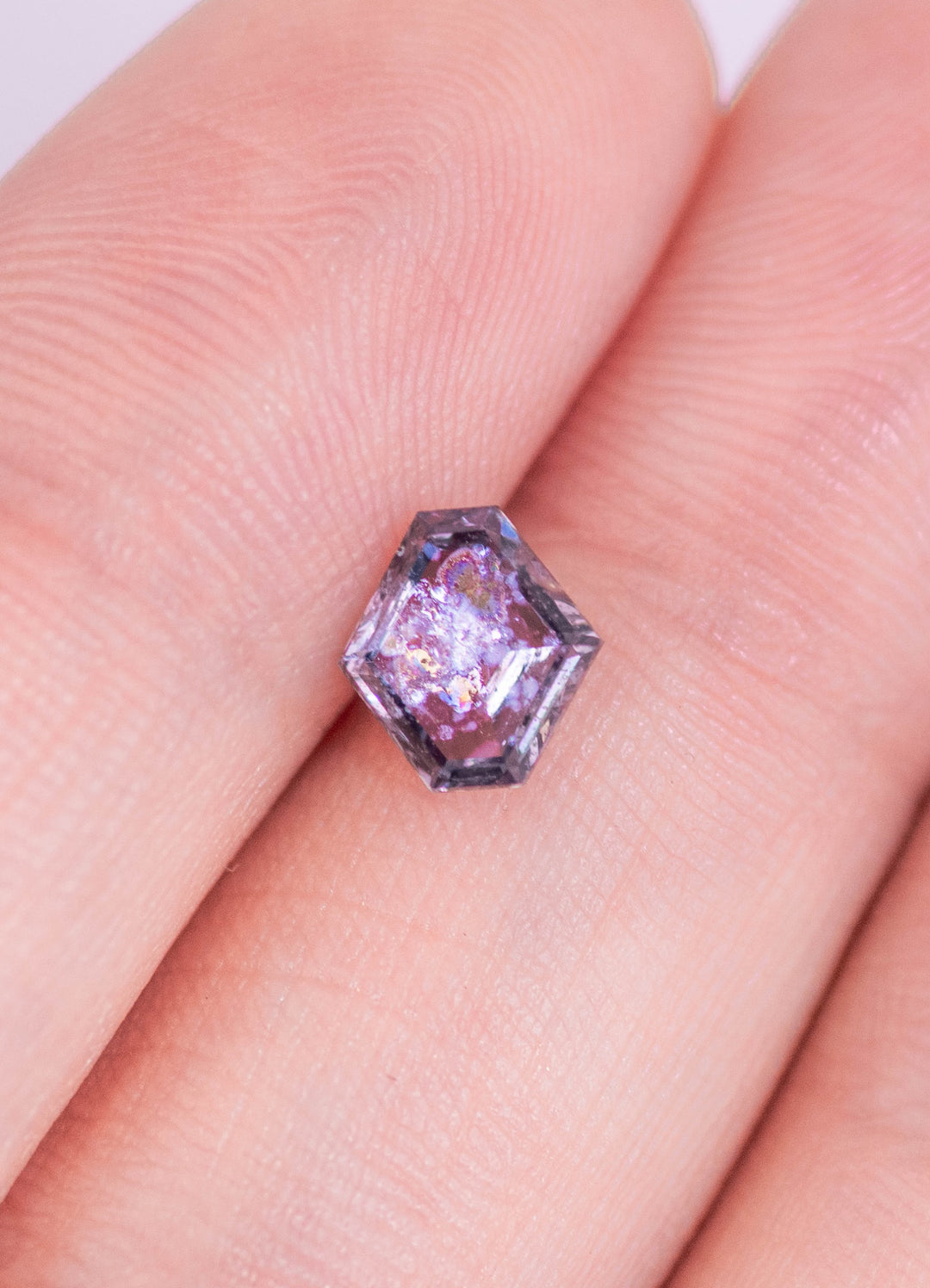 1.20CT Sapphire: Bluish Purple Geometric Hexagon Step cut