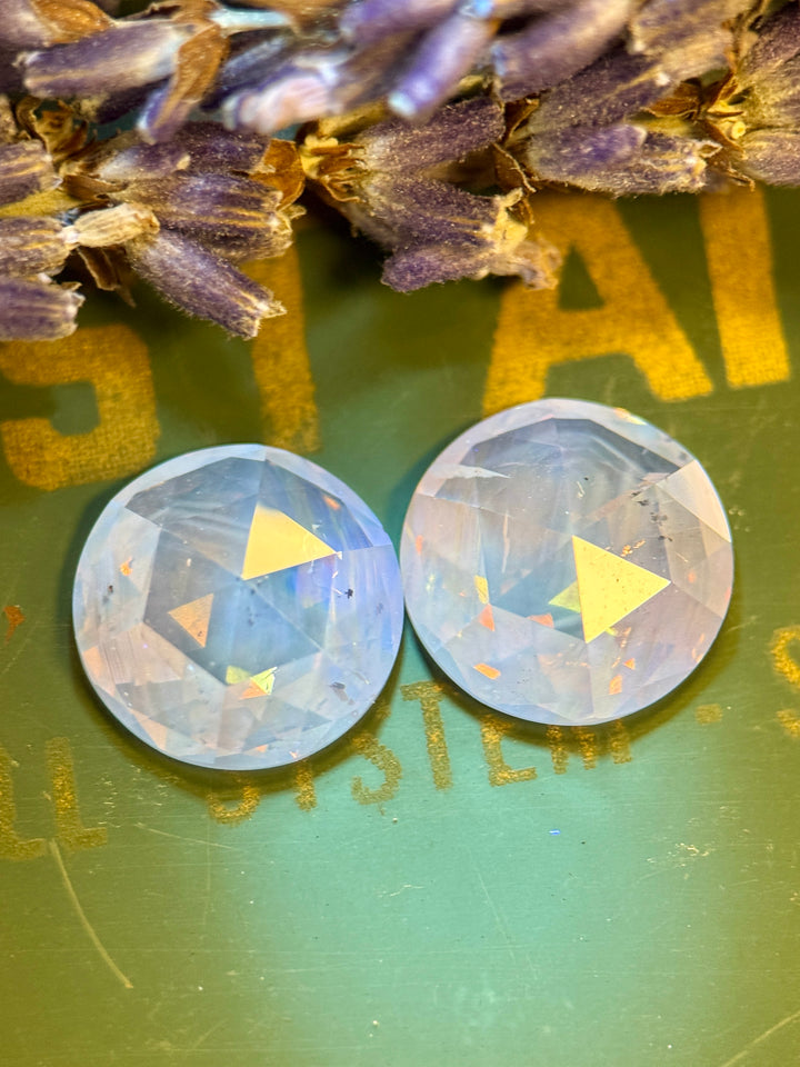6.75CTW Diamond Pair: Tiger Striped Rose Cut