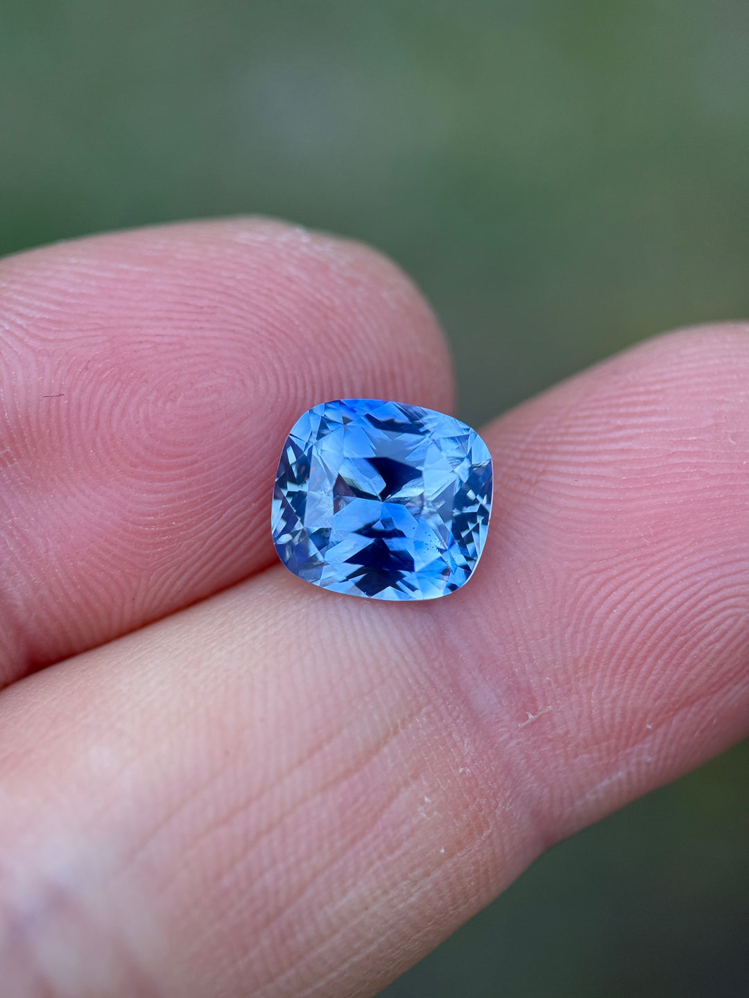 3.56CT Sapphire: Gradient Cornflower Blue Precision Elongated Cushion Mixed Cut