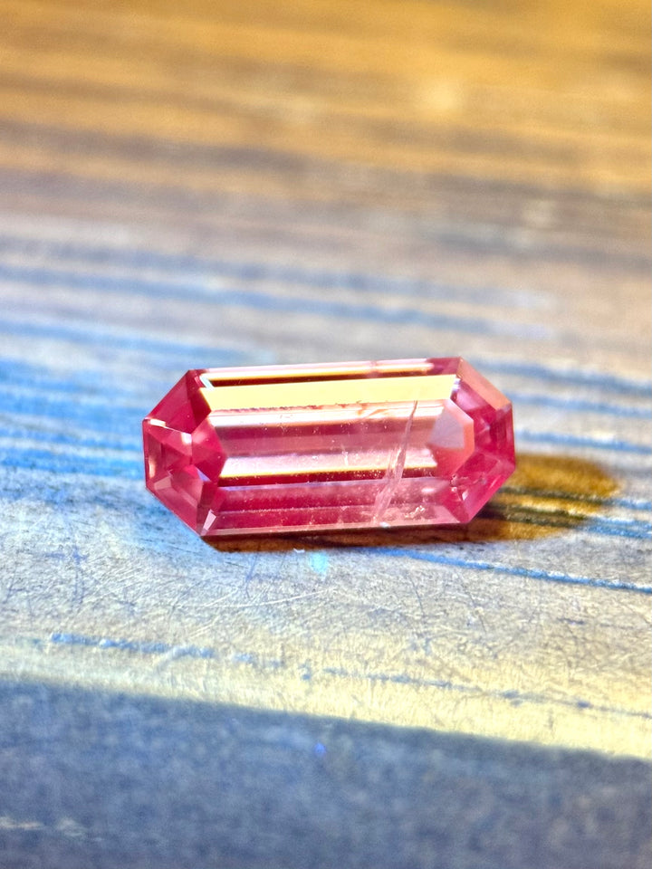 1.45CT Sapphire: Gradient Steely Purple Color Shift Elongated Custom Emerald Cut
