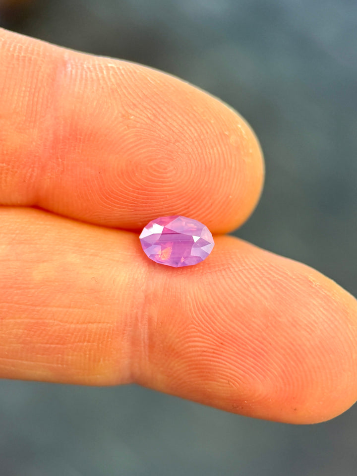 1.20CT Sapphire: Opalescent Rich Purple Pink Precision Moval Mix Cut