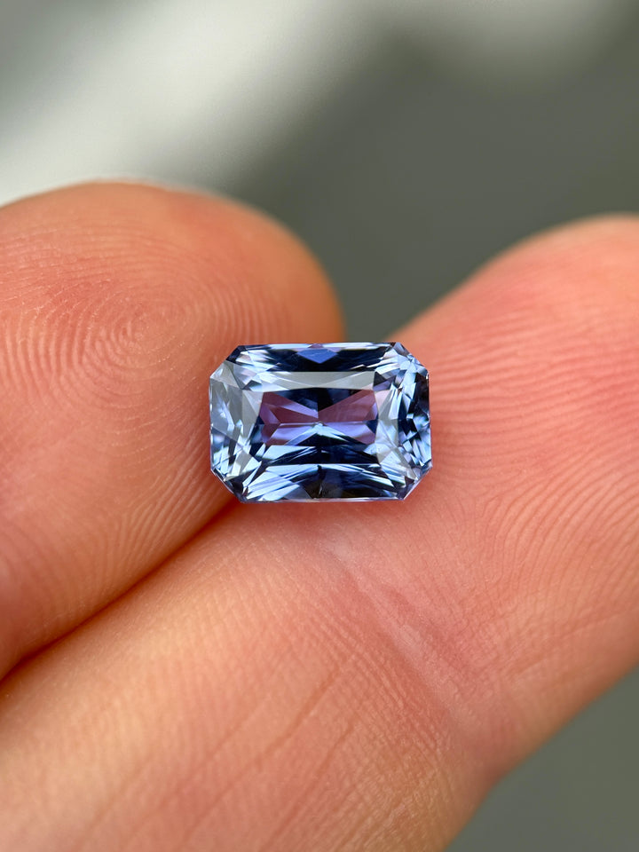 3.16CT Sapphire: Cornflower Blue Precision Custom Radiant Cut
