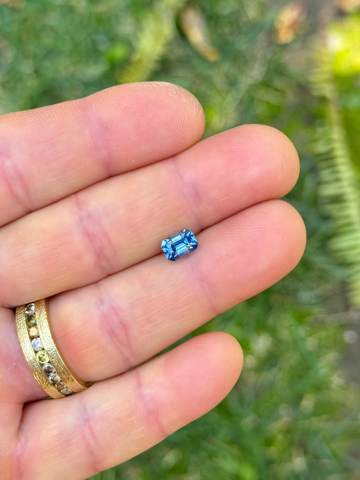 1.69CT Sapphire: Vibrant Sky Blue Precision Emerald Cut