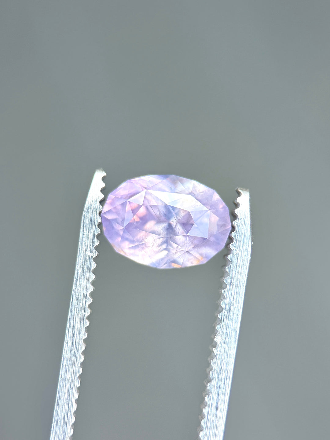 3.49CT Sapphire: Opalescent Pink Violet Precision Oval Mix Cut