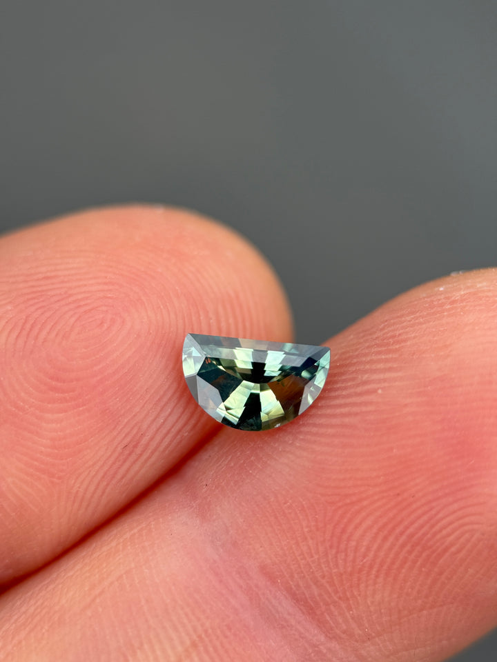 1.00CT Sapphire: Green Custom Half Moon
