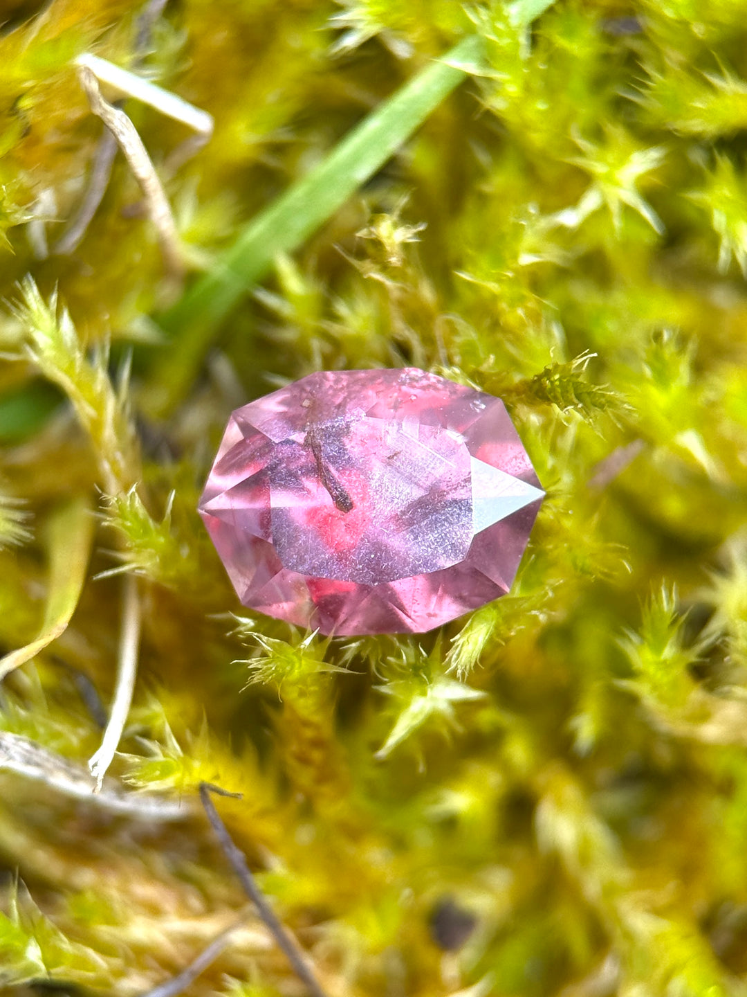 1.89CT Sapphire: Orangish Pinkish Red Precision Custom Geo Oval Brilliant Cut