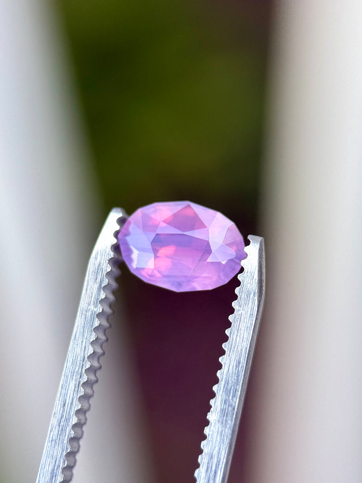 1.20CT Sapphire: Opalescent Rich Purple Pink Precision Moval Mix Cut