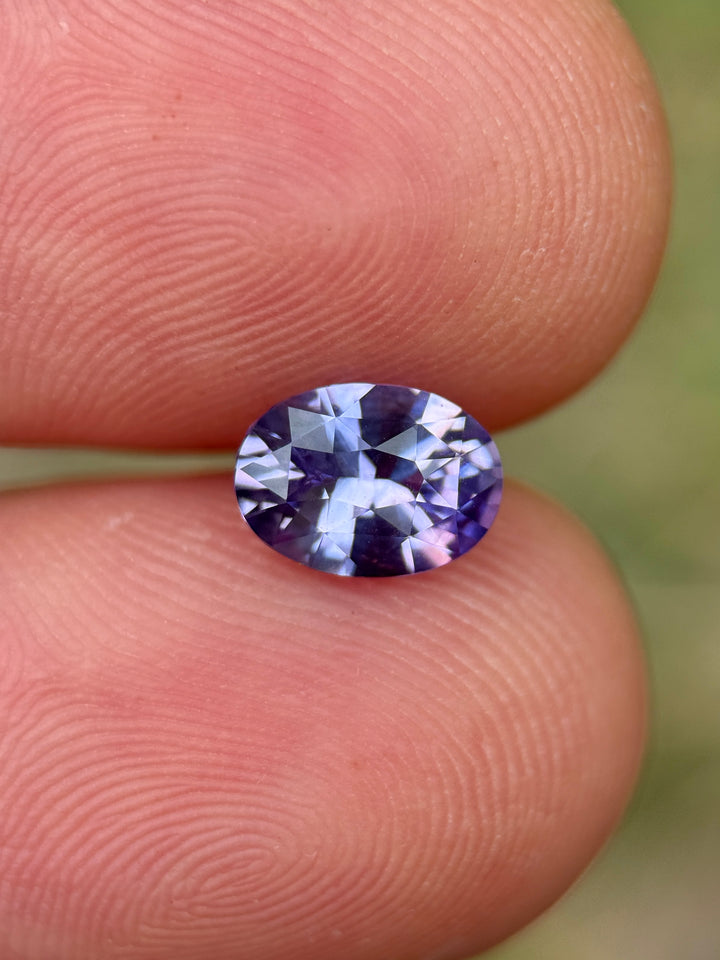 2.03CT Sapphire: Pink Violet Purple Precision Oval Mix Cut