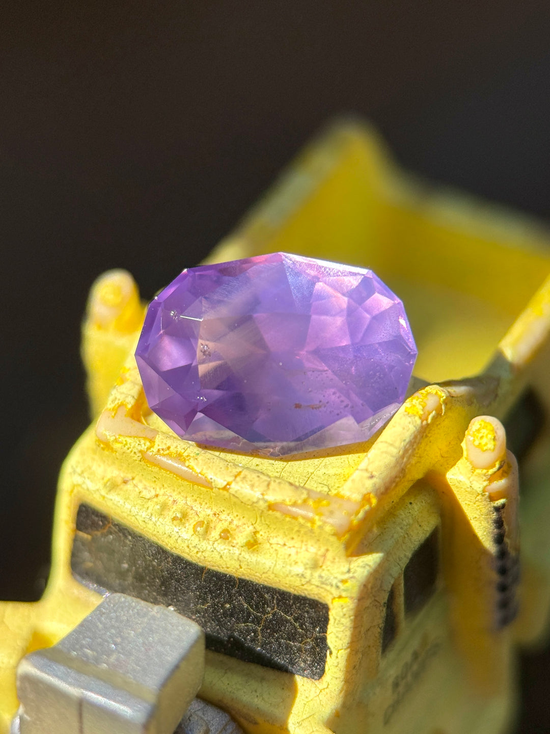2.75CT Sapphire: Opalescent Purple Precision Custom Geometric Oval Brilliant Cut
