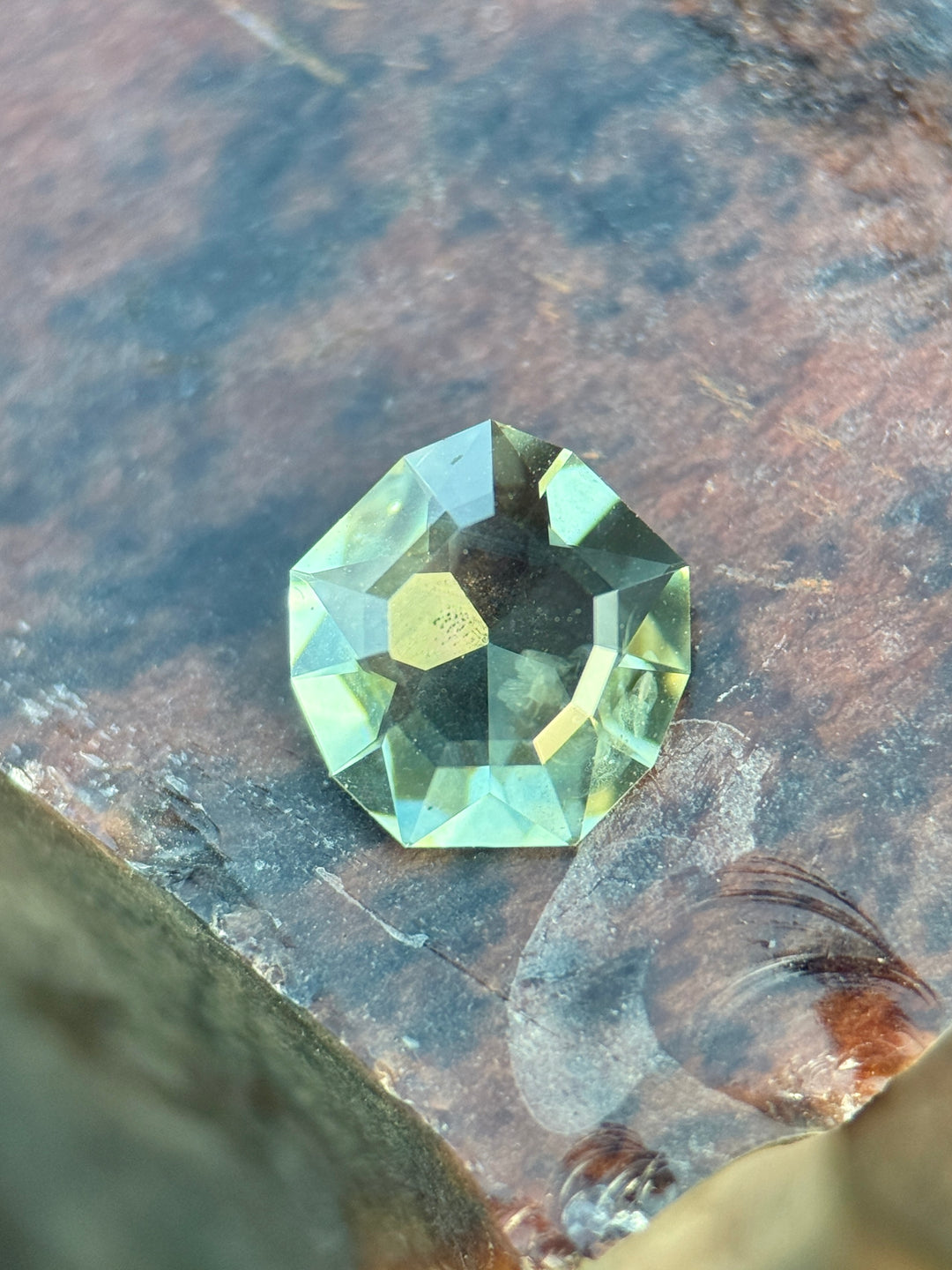 1.55CT Sapphire: Seafoam Teal Green Custom Low Profile Shield Mix Cut