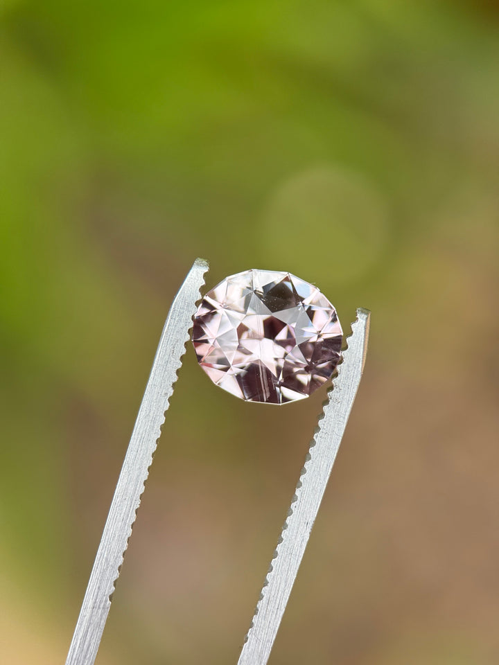 2.86CT Sapphire: Peach to Silver Violet Color Change Precision Custom Geometric Oval Brilliant Cut