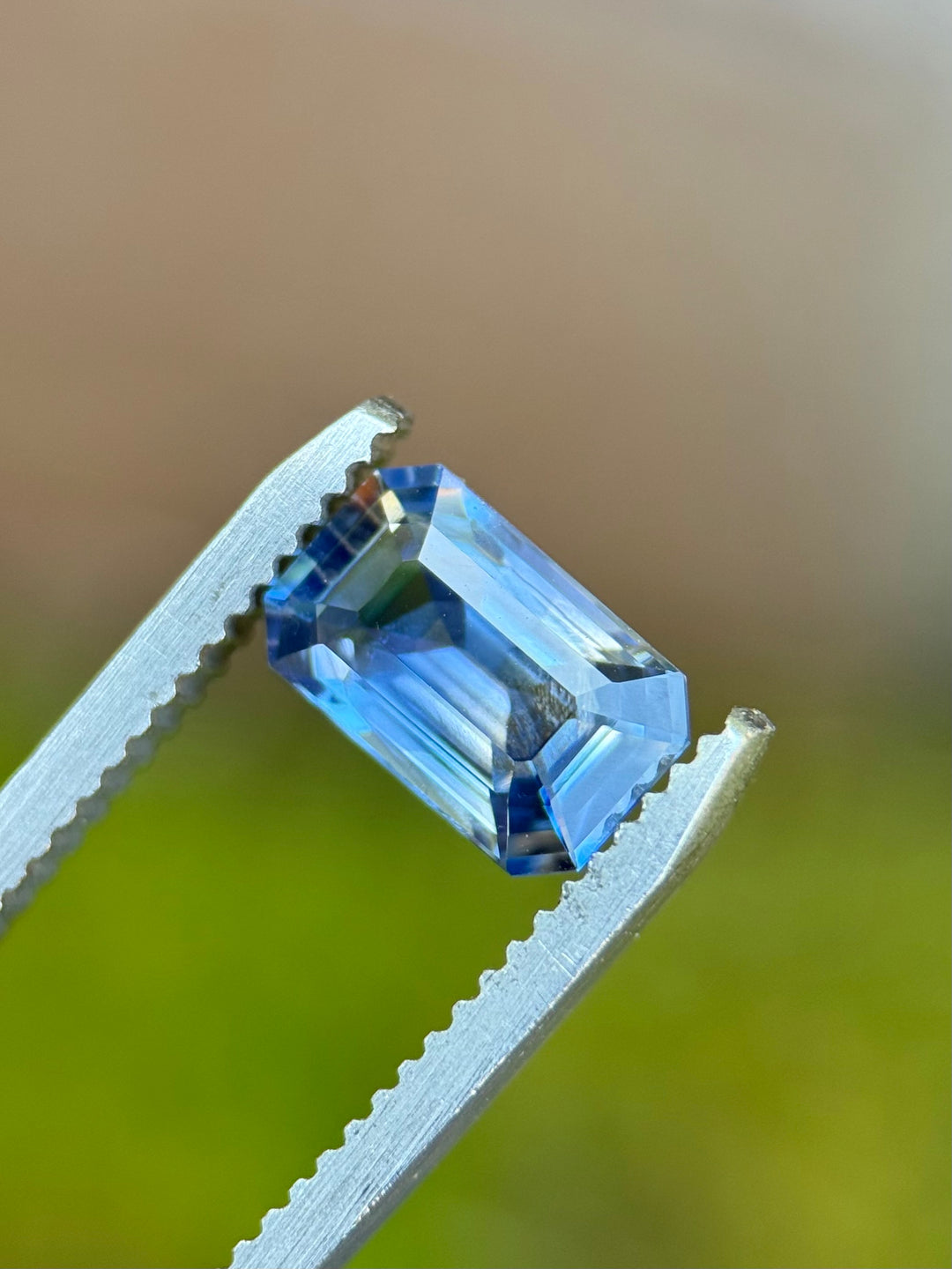 2.08CT Sapphire: Blue Yellow Parti Precision Elongated Emerald Cut