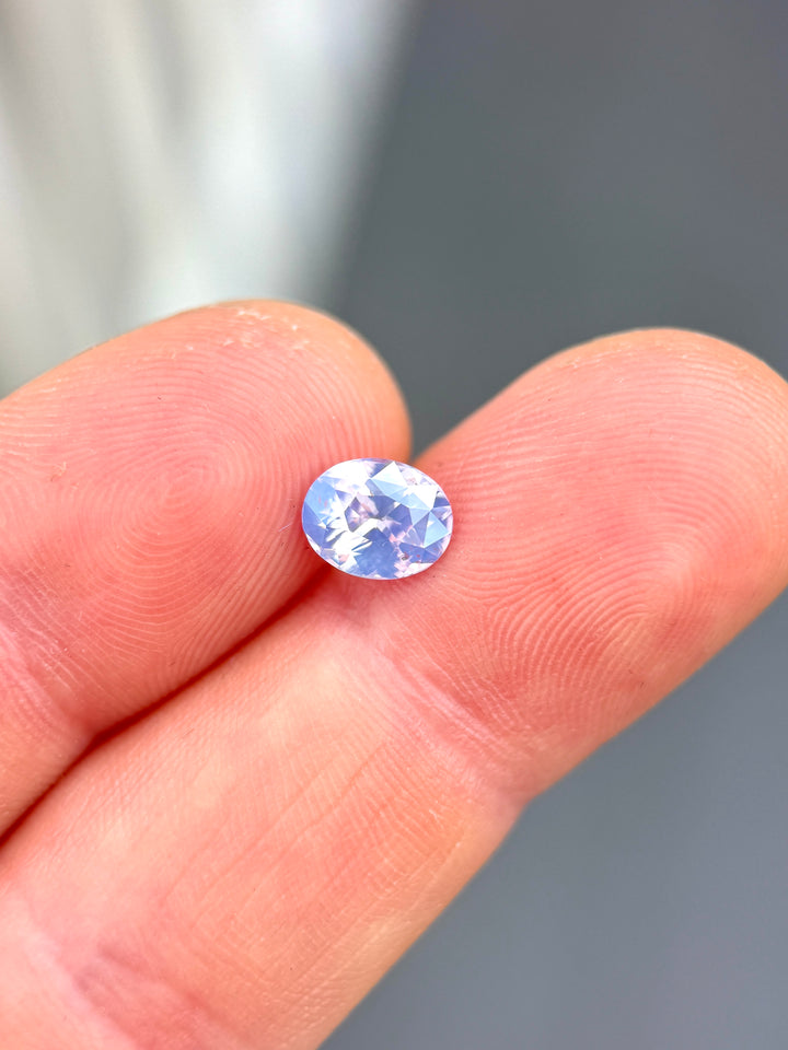 1.53CT Sapphire: Opalescent Purplish Violet Precision Oval Mix Cut