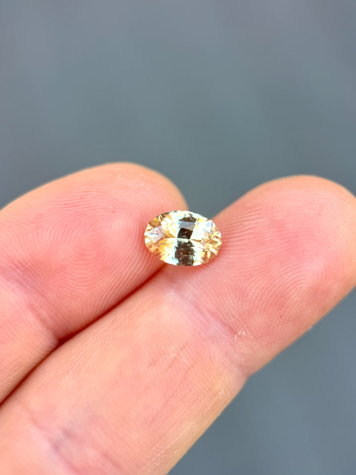 2.43CT Sapphire: Rosy Champagne Precision Custom Oval Brilliant Cut