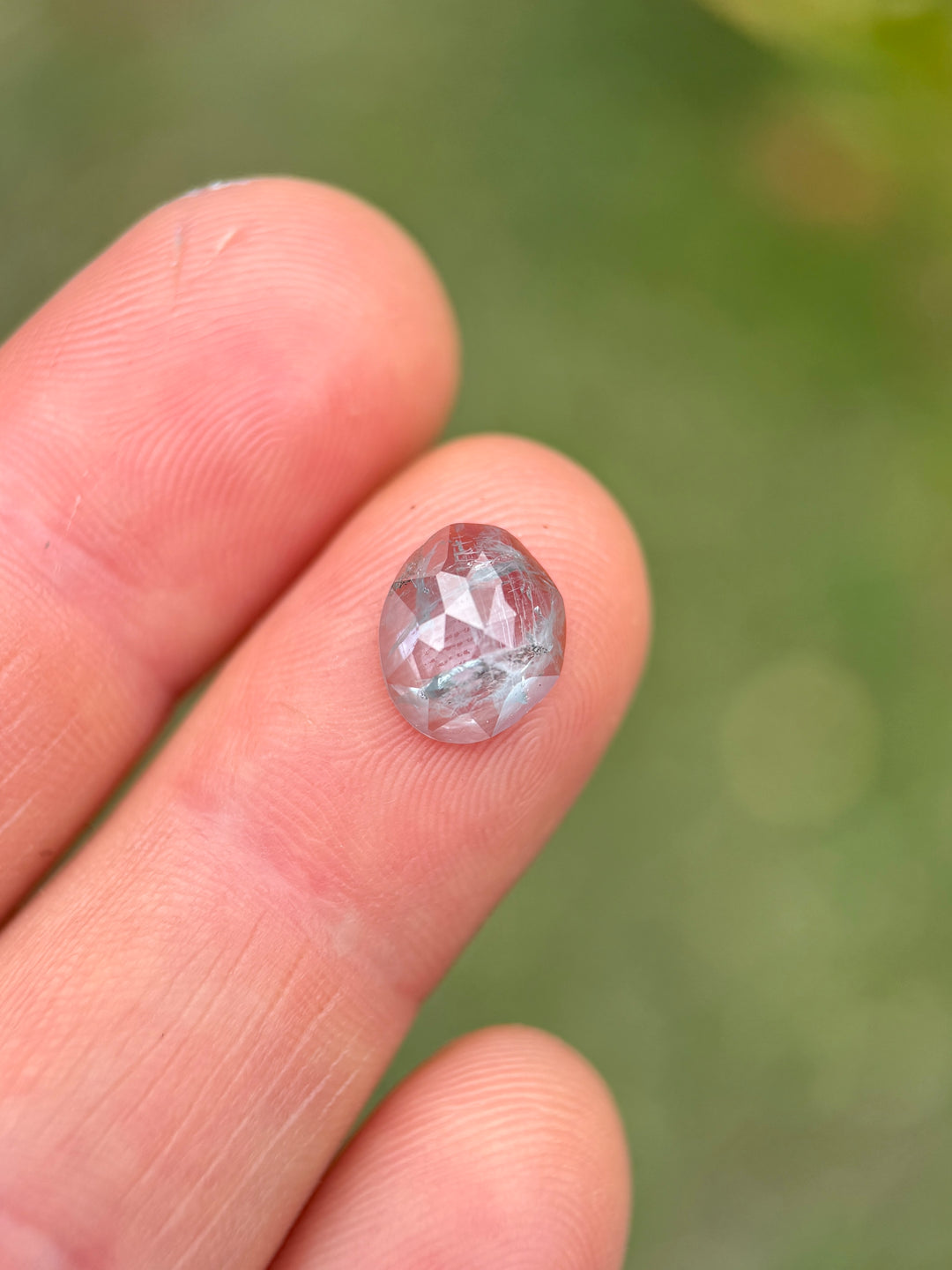 3.10CT Sapphire: Steel Blue Grey to Violet Organic Rose Cut