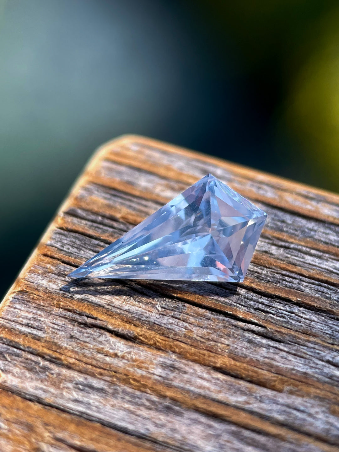 1.66CT Sapphire: Periwinkle Powder Blue Geometric Step Cut Kite
