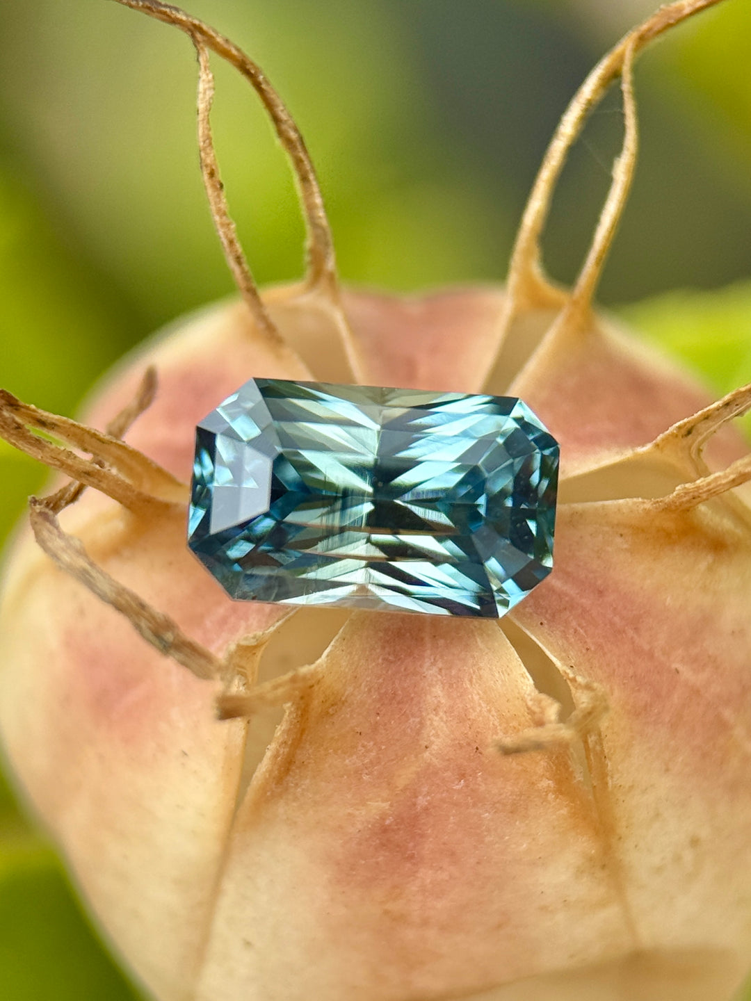 2.28CT Sapphire: Teal Blue Green Precision Elongated Radiant Cut