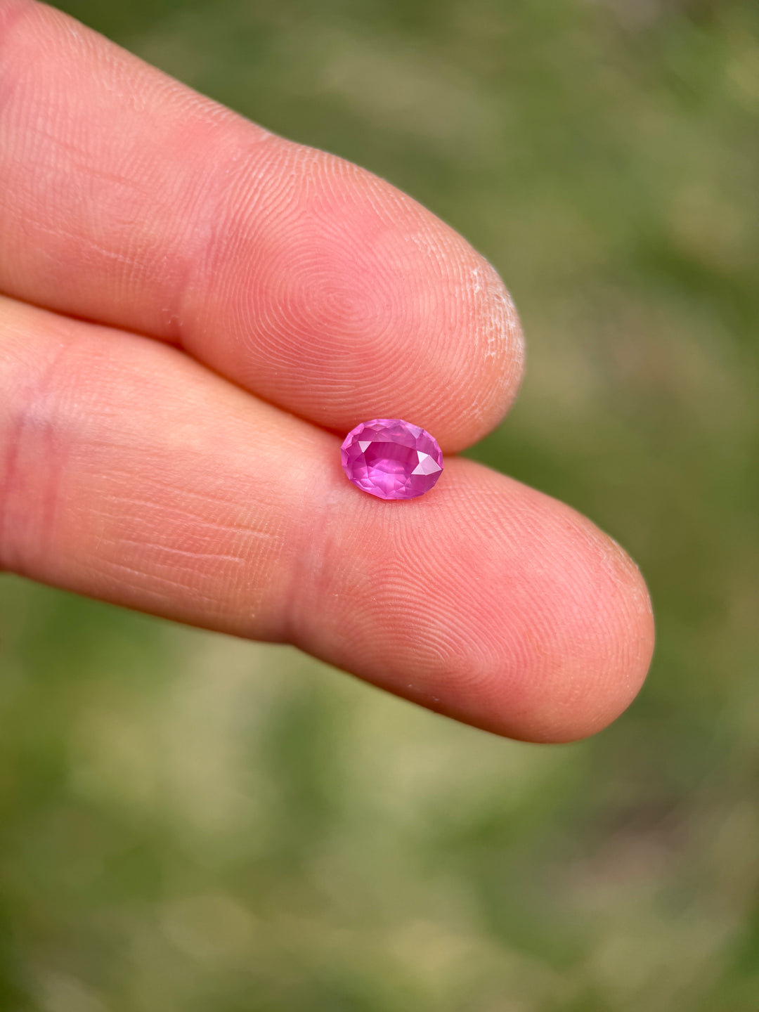 1.08CT Sapphire: Hot Pink Opalescent Precision Oval Mixed Cut