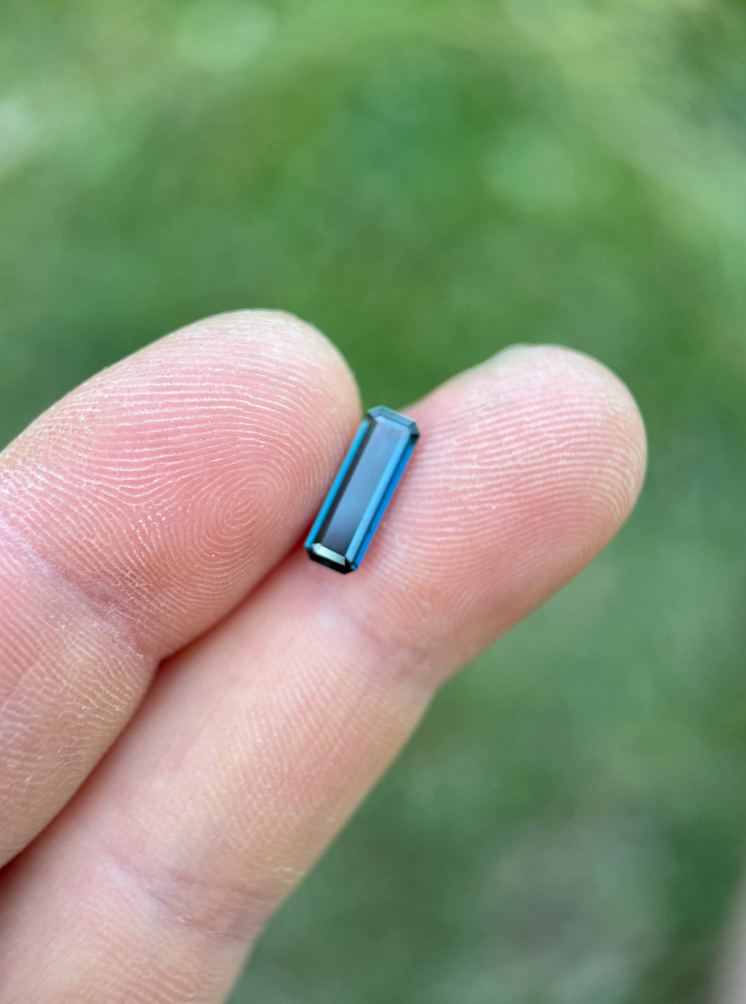1.25CT Sapphire: Deep Oceanic Titanic Blue Elongated Emerald Cut